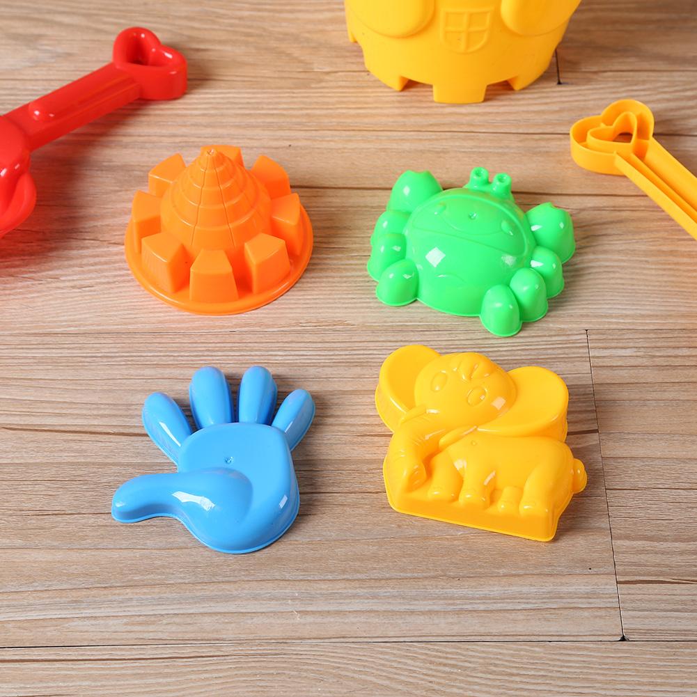 7 stk/sett baby barn strand sand leke leker bøtte spade lot som leke leker sand strand spade leker barn farget plast spade