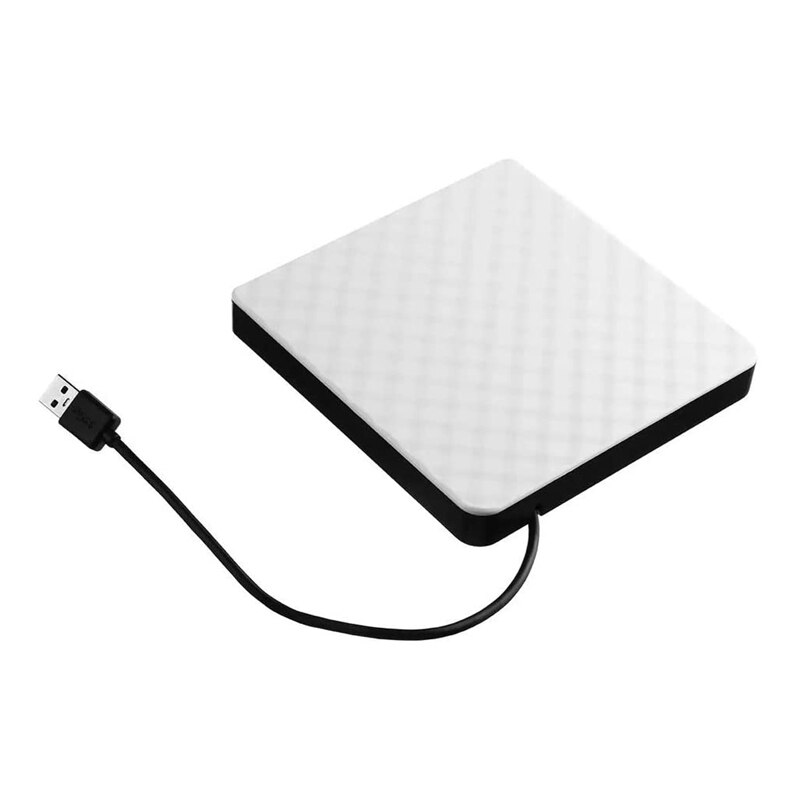 Eksternt dvd-drev ekstern usb 3.0 dvd rw cd-brænder slim carbon korndrev brænderlæser afspiller til pc bærbar optisk drev (w: Default Title