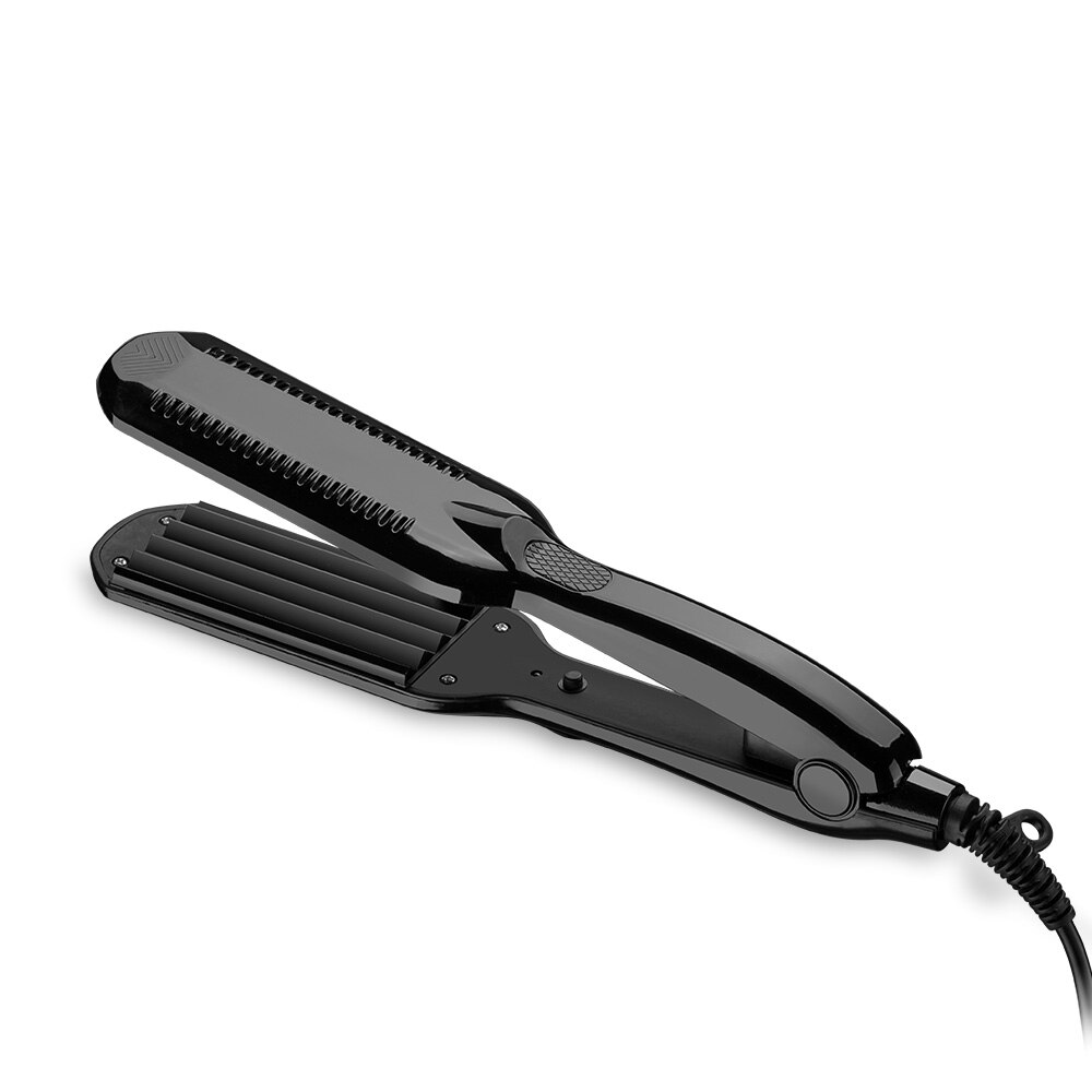 Professionelle Crimper Keramik Gut Curler Eisstockschießen Eisen Haar Richt breite platten Welle Haar: Schwarz / EU