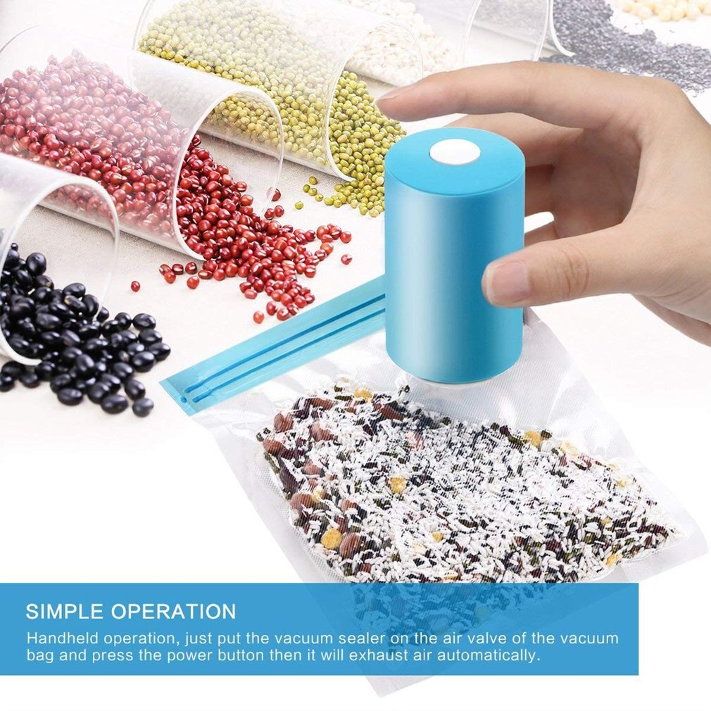 Mini Vacuum Sealer Machine USB Rechargeable Vacuum Sealing System Food Storage Saver Vacuum Sealing Machine
