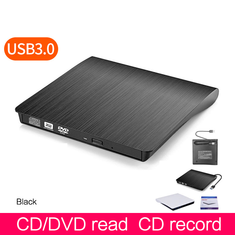 Lecteur optique externe Slim USB type-c RW pour CD, DVD, enregistreur, graveur pour ordinateur de bureau, portable, Mac: B