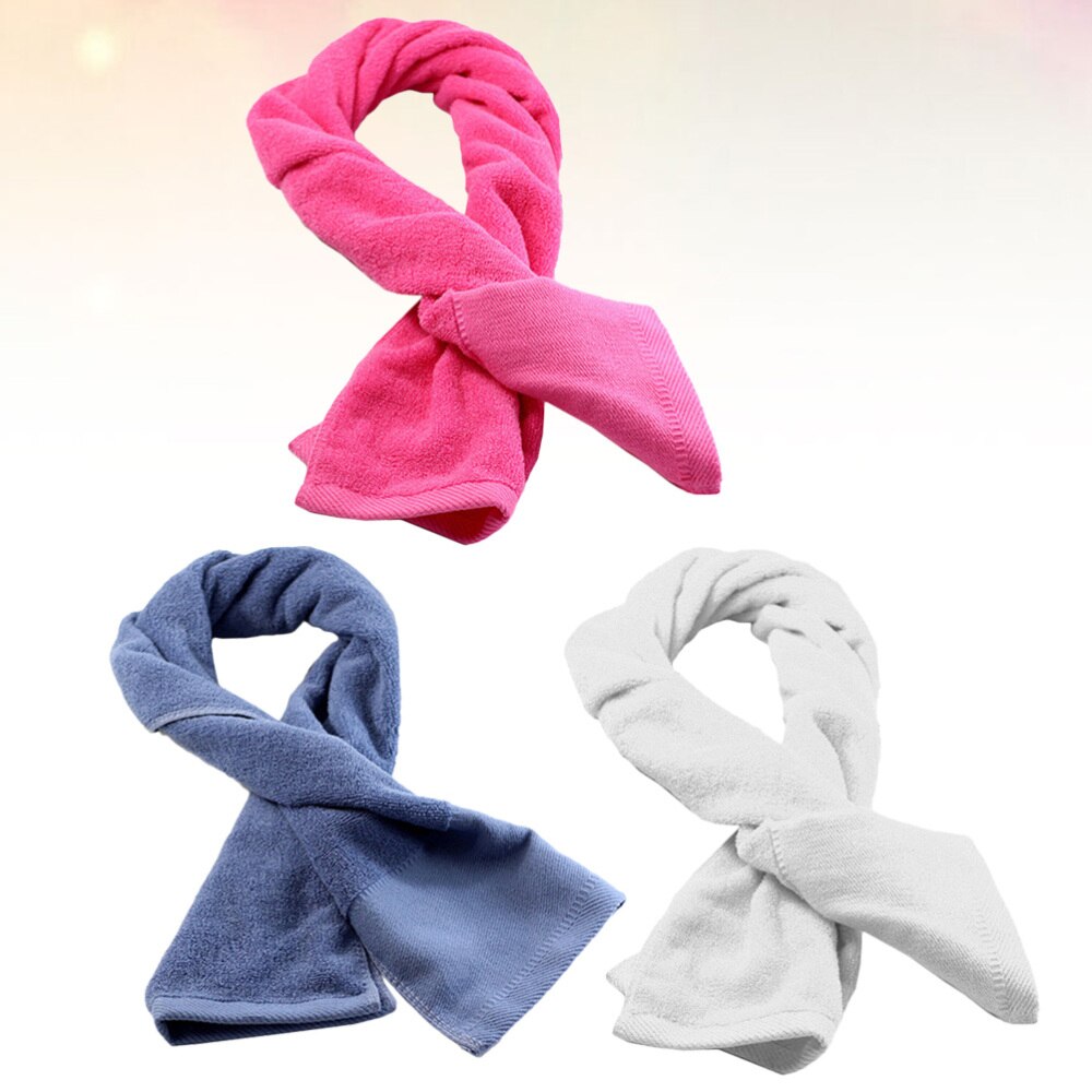 3Pcs Outdoor Sport Handdoek Fitness Kamer Sport Handdoek Verlengen Badkamer Handdoek Zachte Katoenen Handdoek Voor Outdoor Home (Grijs + + Wh: Picture 1