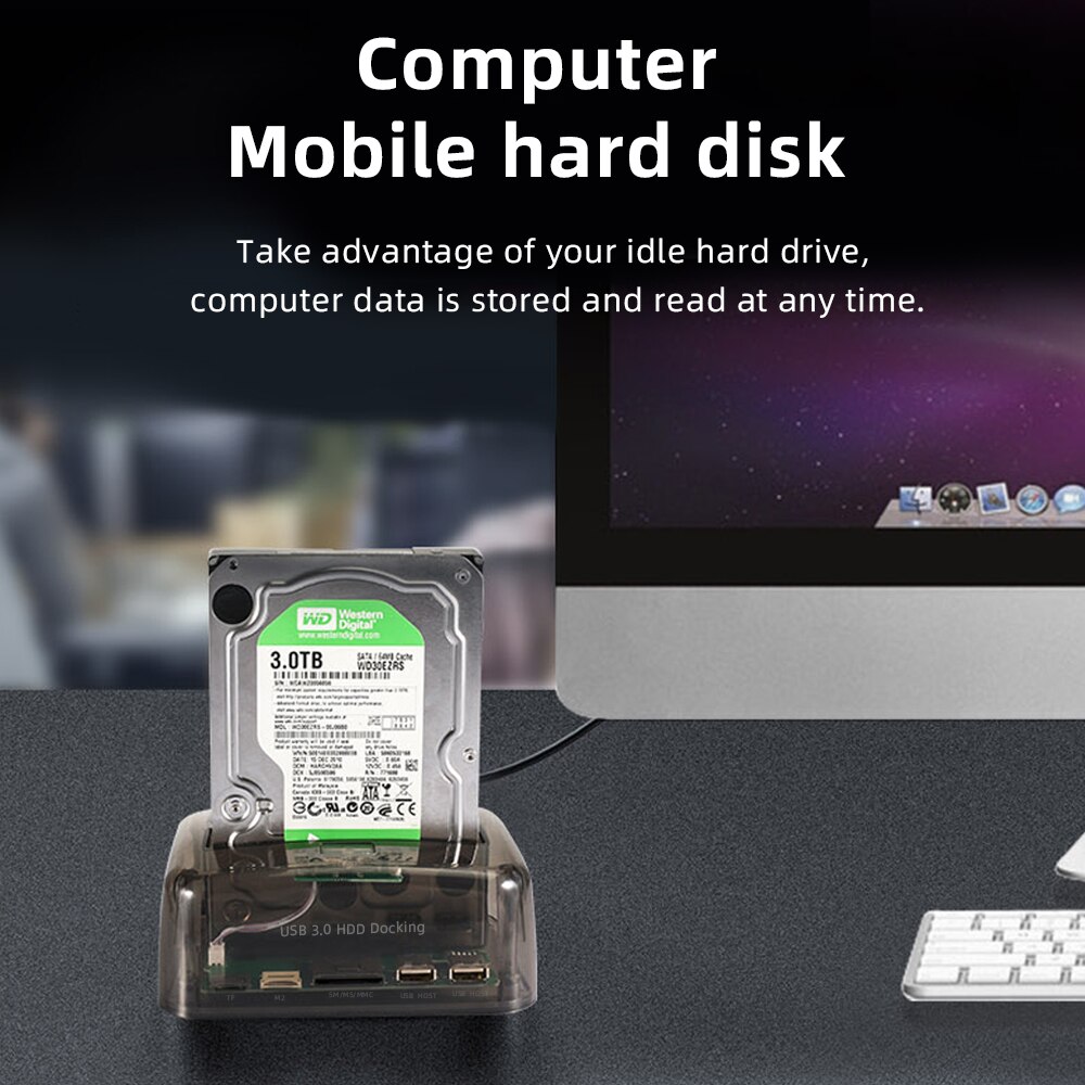 Tishric Hdd Docking Station Ide Sata 2 In 1 Hdd Dock Interne Harde Schijf Voor 2.5 3.5 Inch Ssd disk Case Reader Usb 2.0