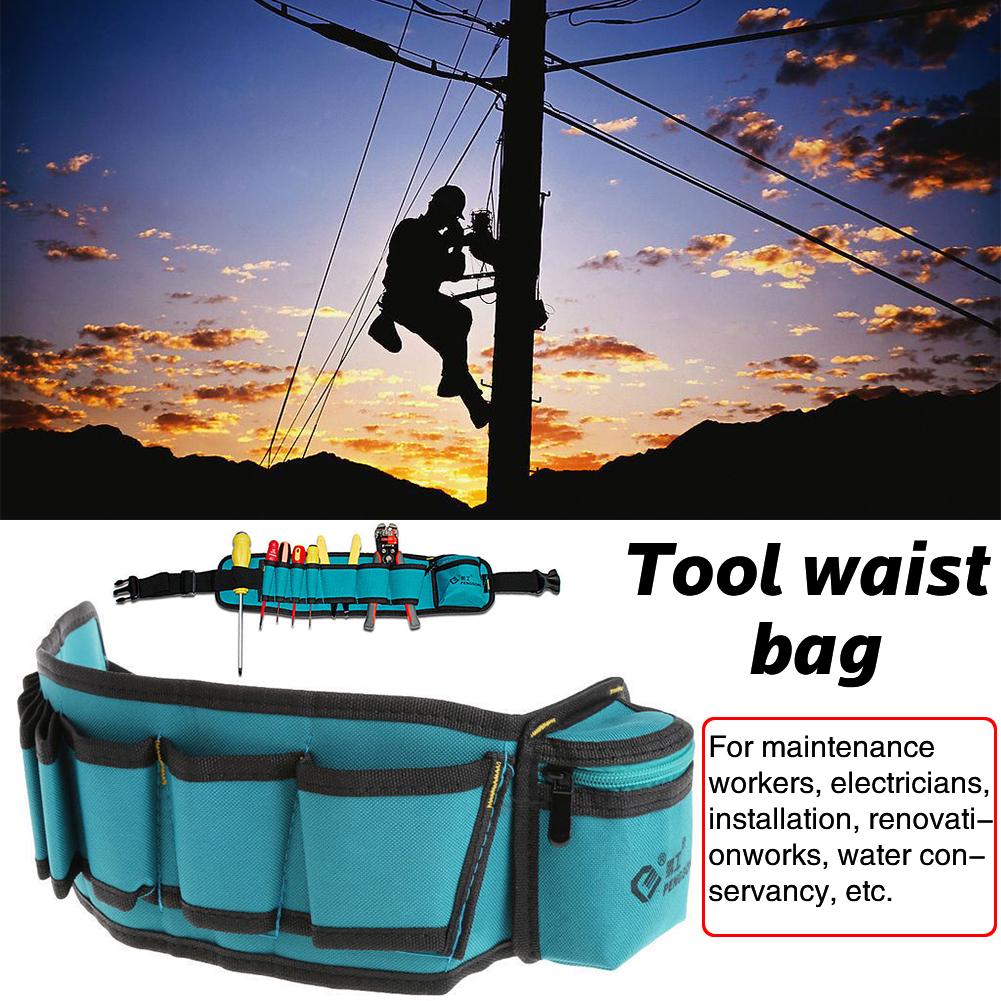 Multi-pocket Waist Tool Bag Utility Bag Electric Belt Bag For Maintenance Workers Electricians Installation Renovation Works
