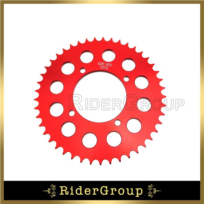 428 43 45 Teeth 76mm Aluminum Billet Rear Sprocket For Chinese Made Pit Dirt Bike Parts