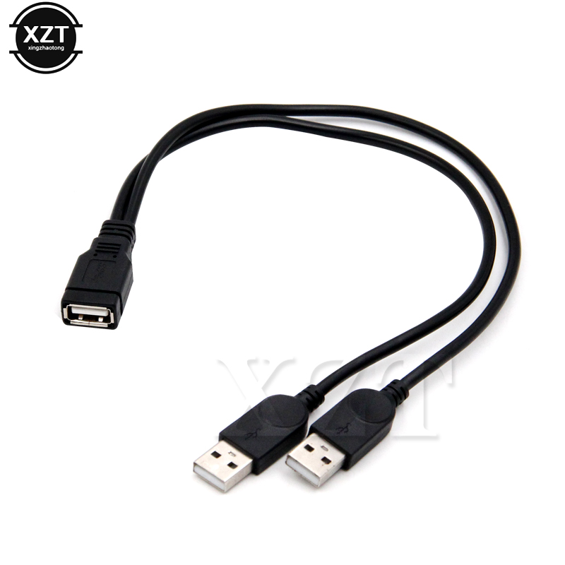 Cable de extensión USB 2,0 de doble divisor, USB 2,0 A a 2, adaptador USB Dual hembra a macho, Cable de datos, Cable de alimentación de carga HUB, lo más