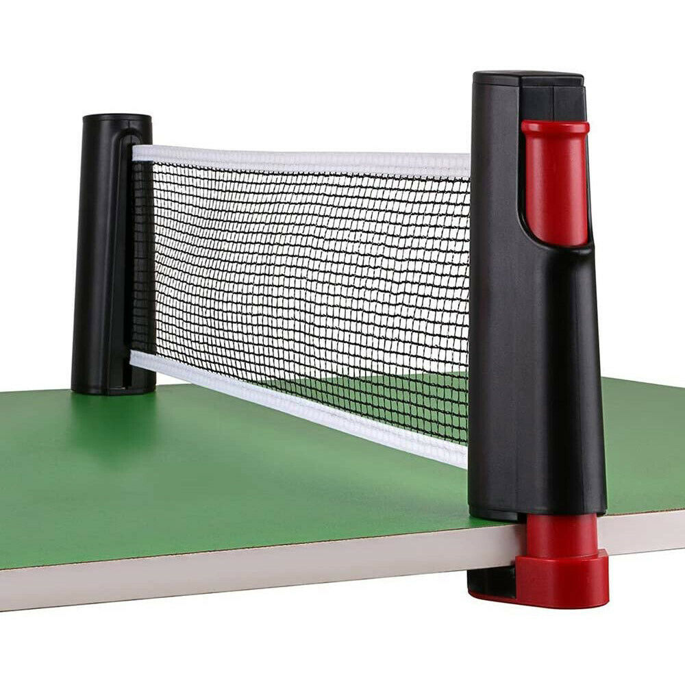 Portable Ping Pong Net Rack Retractable Table Tennis Net for Ping Pong Train Gym Home 1.7Meter Can Clamp Thickness 5cm
