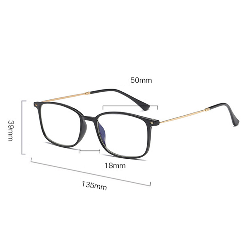 Elbru heren dames retro vierkante/ovale bril brilmontuur anti-blauw licht blokkerende computerbril lichtgewicht cat eye bril