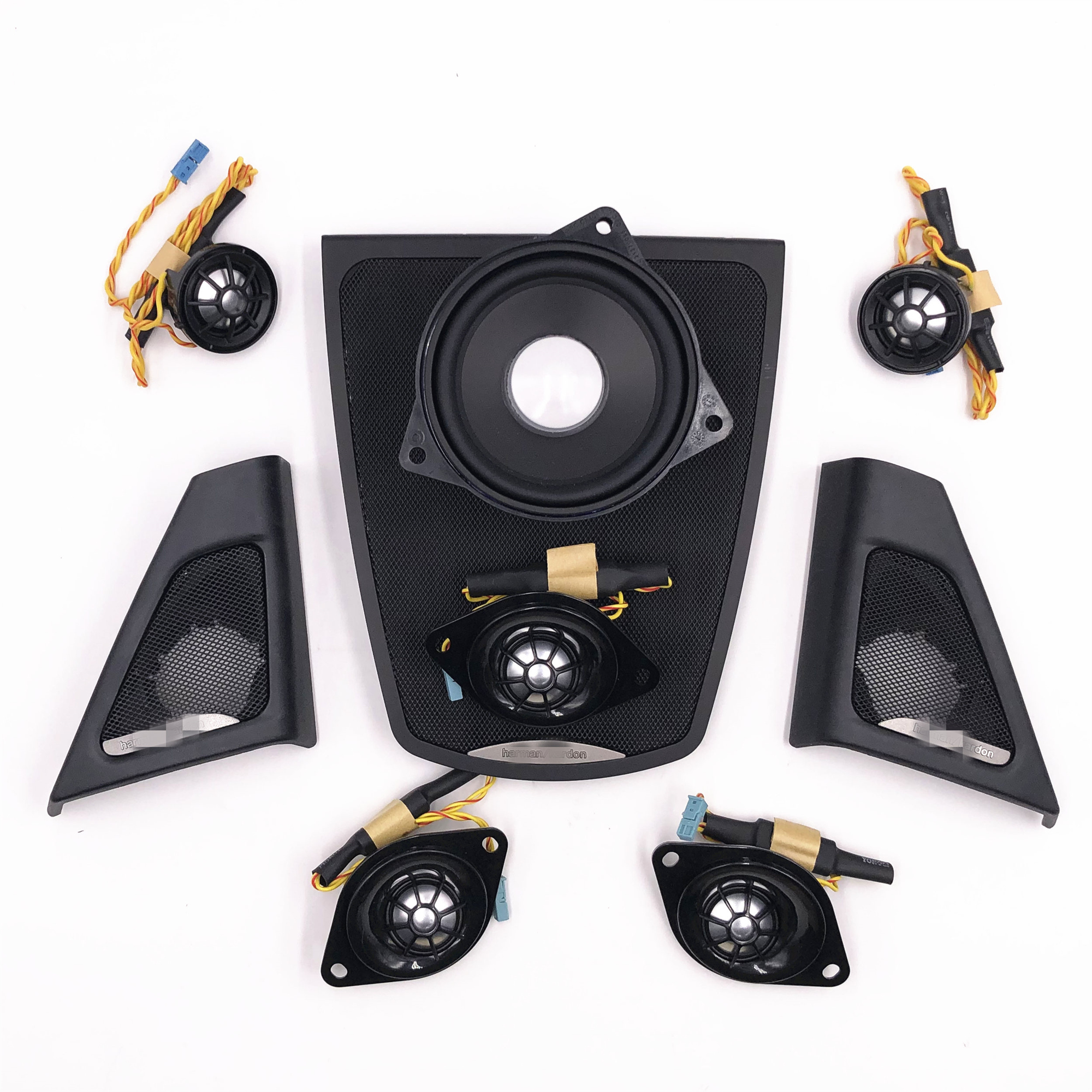 Center tweeter cover for f10 BMW 5 series horns front door speaker trim mid range speakers console dashboard audio treble bass