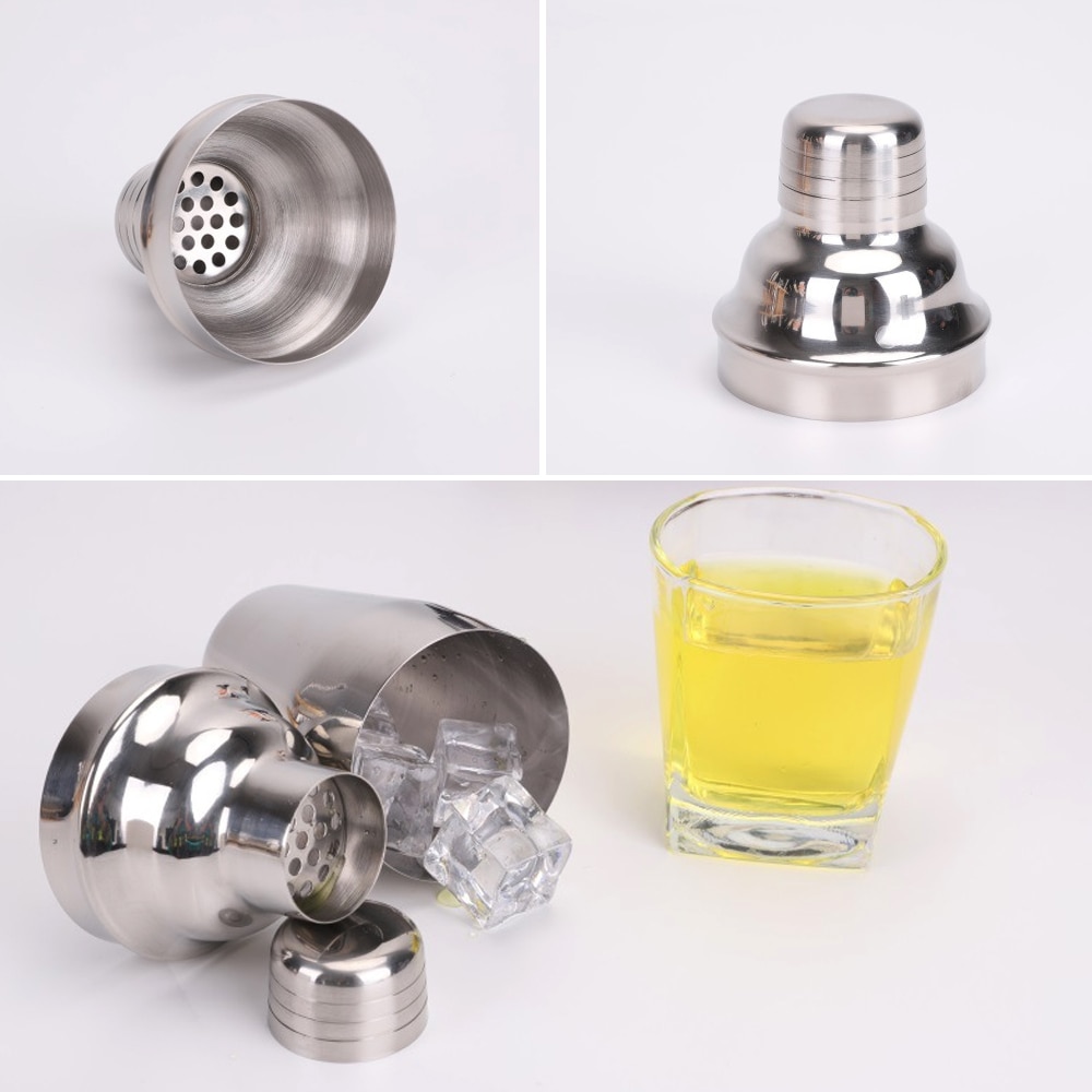 8pcs Bar Cocktail Shaker 750ml Stainless Steel Bar Bartender Kit Mixer Drink Bartender Browser Kit Bar Tool Set With Wooden Rack