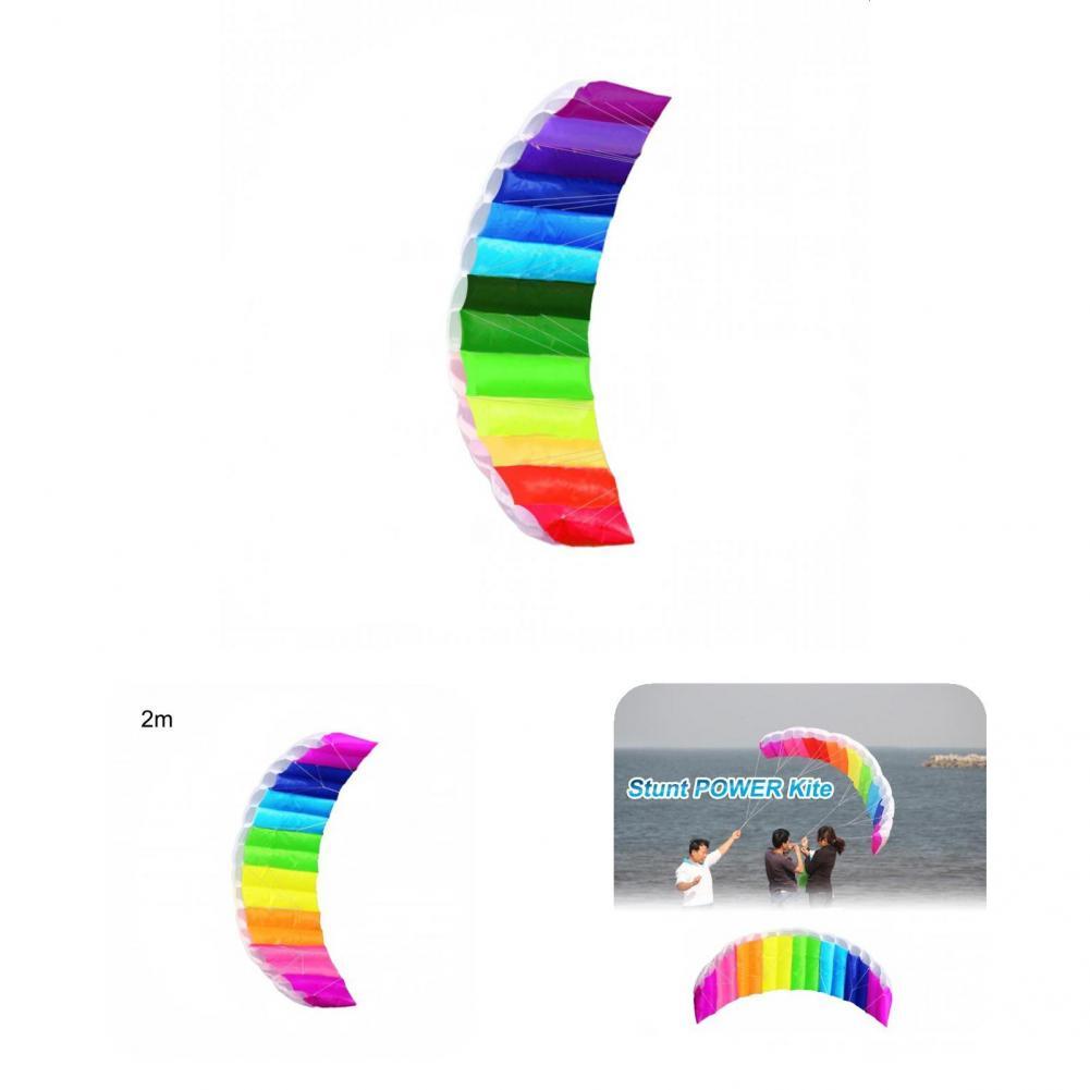 Universal Kite Toy Good Workmanship Flying Kite Exquisite Folding Rainbow Dual Line Kite