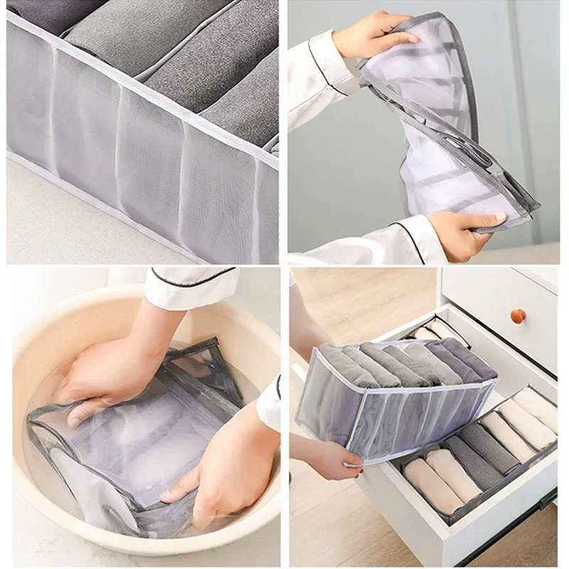 Closet Organizer Jeans Opbergdozen Ladeverdeler Dozen slipje organizer Opvouwbare ondergoed organisatoren Opslag voor kleding