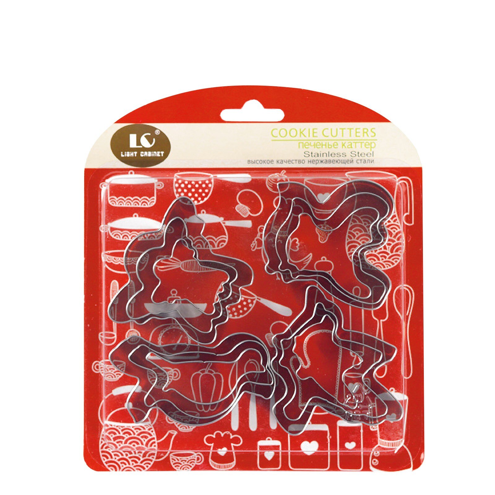 25 # Rvs 12 Delige Set Drie-Dimensionale Cookie Mold Cake Bakken Tools Diy Cookie Cutter Rvs cookie Gereedschap: B