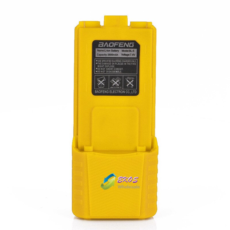 Baofeng-Batería de BL-5 para walkie-talkie, alta batería de UV-5R de 3800 mah, piezas de Radio, Original, 3800 mah, Pufong UV 5R boafeng: Yellow