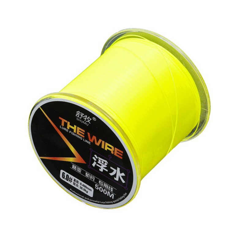 500m halb-schwimm Monofilament Fluoreszierende Gelb Felsen Angeln-Linie Widerstand Jack Meer Pol Felsen Angeln: 7.0