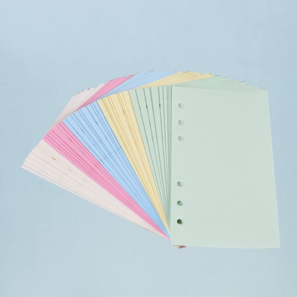 Papel de hojas sueltas A6, 50 páginas, 2 uds., patrón de cuadrícula cromática simplicidad para portátil de reemplazo, papel para oficina y hogar