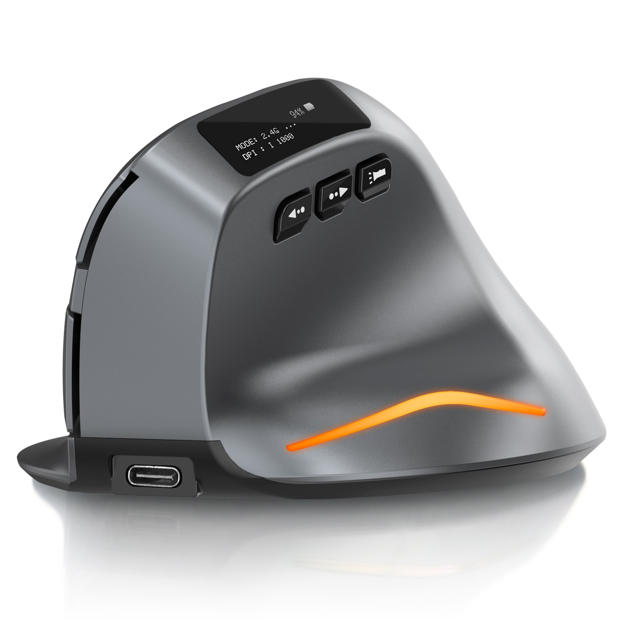 Lefon F33/F26C/F35B souris Trackball/souris ergonomique Bluetooth 2.4G souris Rollerball Rechargeable sans fil pour dessin de bureau PC: Gris foncé