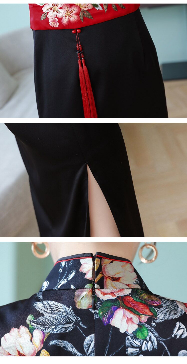 Old Chinese party evening women qipao dress