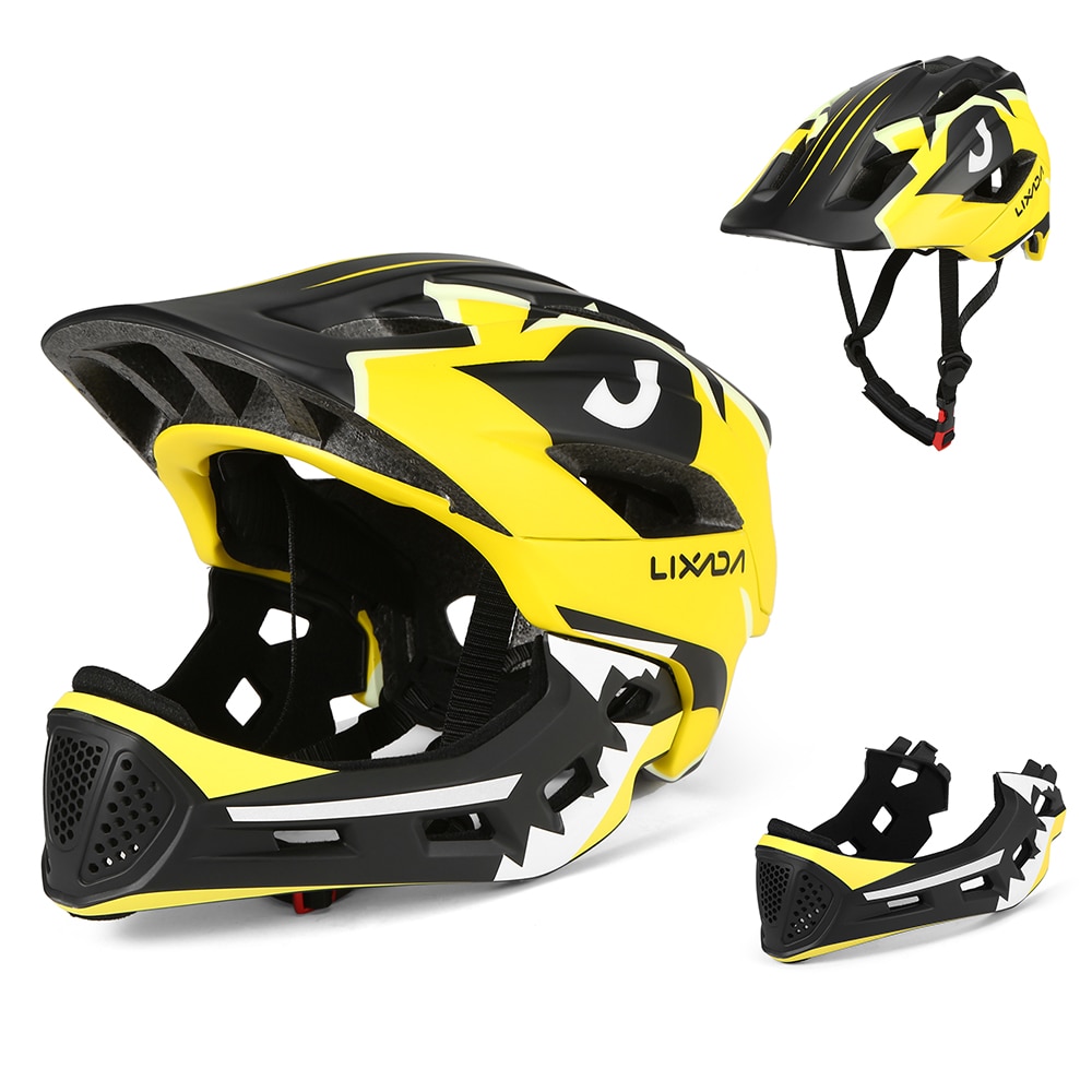 Lixada niños montar cascos bicicleta ciclismo patinaje desmontable máscara completa niños deportes de seguridad rodillo de Skateboarding