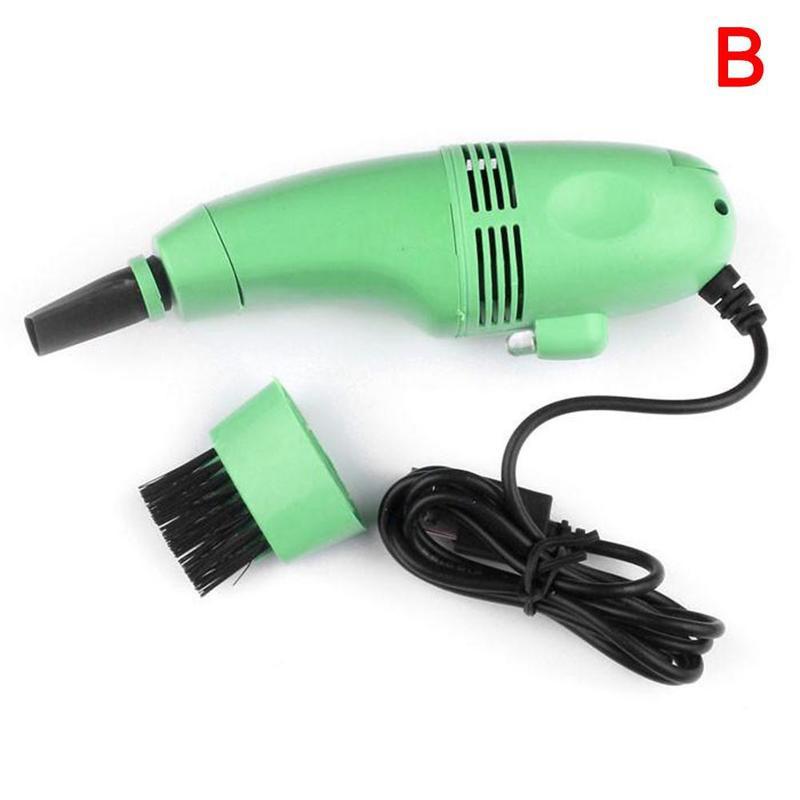 1p USB Keyboard Vacuum Cleaner PC Laptop Cleaner Computer Cleaning Kit Tool Remove Dust Brush Home Office Desk: B