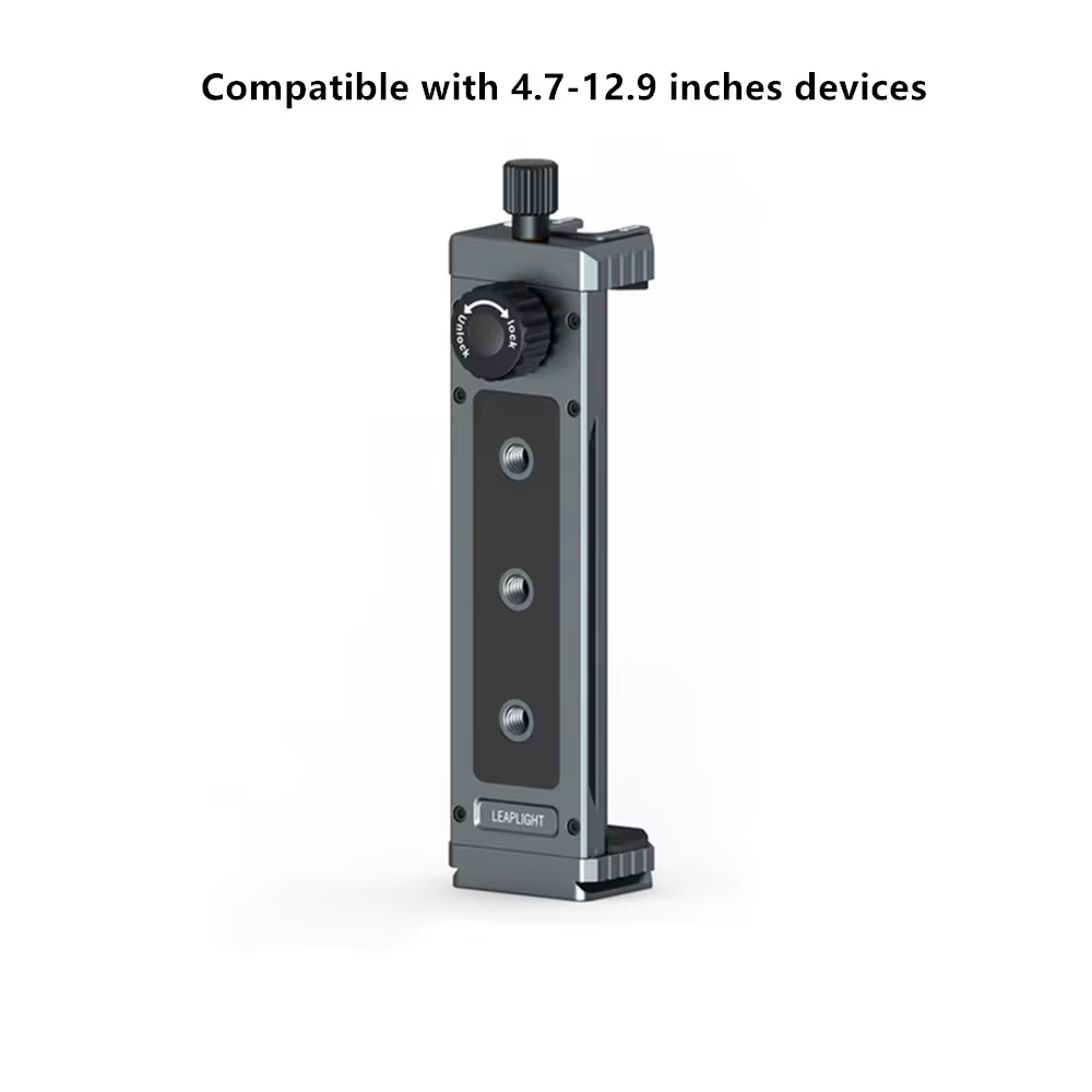 2025 Aktualisierung Tablette-Halfter Klemmclip für iPad Profi Luft Mini 2 3 4 Universal--Clip-Stativhalterung für iPhone 4,7"-12,9" sterben meisten Tablets: Schwarz