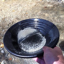 Praktisk vask guld panorering udstyr plast guld pan bassin nugget minedrift udmudring efterforskning floden værktøj test fører instrument