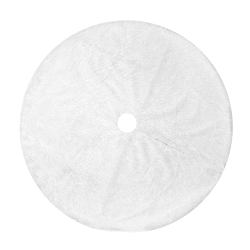 Delantales de falda de árbol de Navidad de felpa blanca, alfombra de árbol de Navidad, decoraciones navideñas para el hogar, decoración de Navidad de Año , 78/90/120CM: 120cm