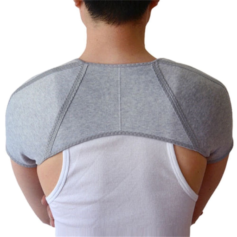 Mayitr bambus trækul fiber rygstøtte mænd og kvinder dobbelt skulderstøttebøjle på tværs af skulder 4 størrelser sportssikkerhed