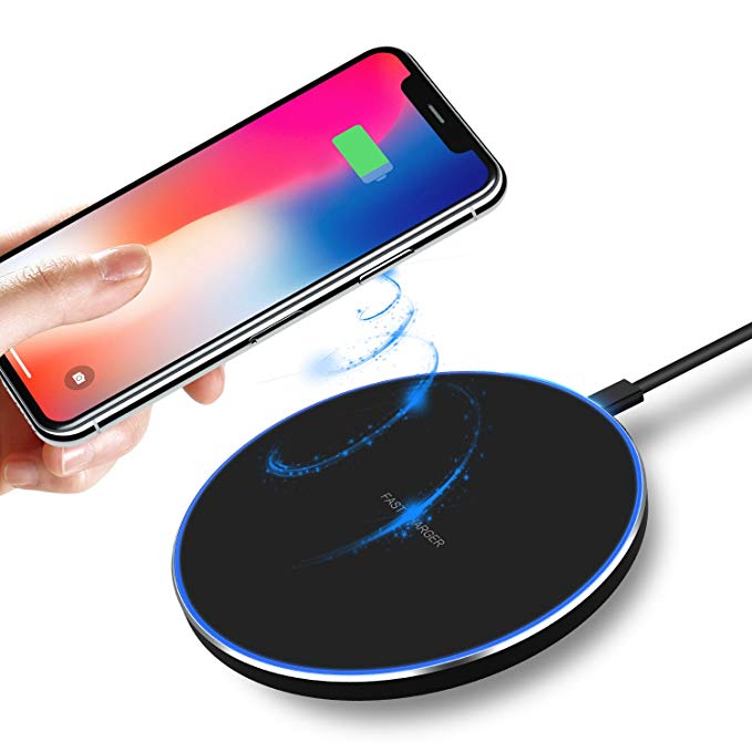 Originele Draadloze Oplader Pad Voor Lg V30s + V30 V30 + V35 G6 G7 Thinq Qi Chargeur Inductie (Nouvelle versie) voor Iphone X 8 Plus
