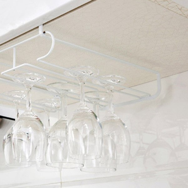 Jern rødvin glass ramme opp ned hengende koppholder hengende hengende vin glass hengende koppholder