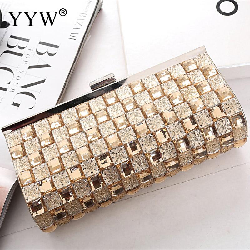 Lucky portátil moda embraiagens com strass xadrez bloqueio fecho sacos festa de noite sacos de casamento bolsas mini bolsa: 1