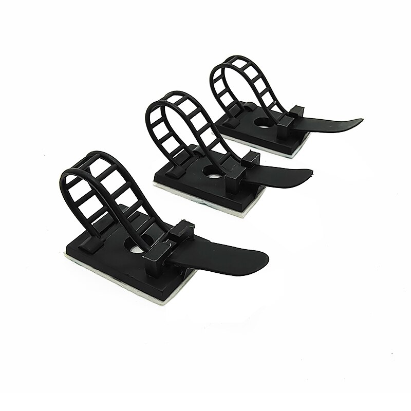 100pcs Adjustable Plastic Cable Tie Mount Holders CL-2 Wire Clamp Fix Clip Cable Manager Organizer CL-3 for Home Office