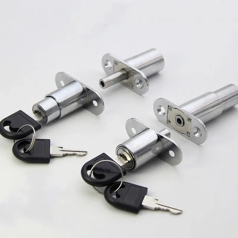 Nuttig Cam Cilinder Sloten 22/32mm tong deur grendel klink houten Kast kledingkast Schuifdeur Met sleutel legering Meubelbeslag