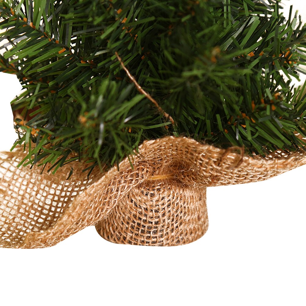 1 PC Mini Burlap Christmas Tree Christmas Mall Window Desktop Home Festival Decoration 20CM or 30CM