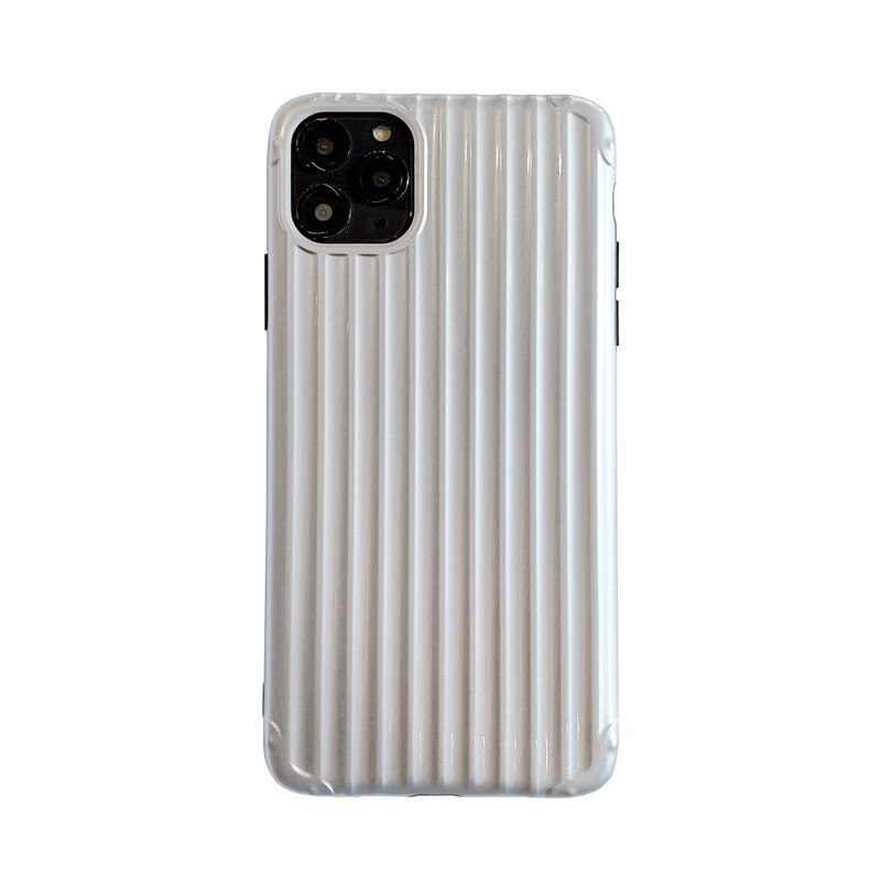Argento Curvo Valigia Cassa Del Telefono Per il iPhone 11 Pro Max XR X XS MAX Caso Molle di TPU Per il iPhone 6 6S 8 7 Più Copertura Del Telefono Del Silicone: For iphone XR