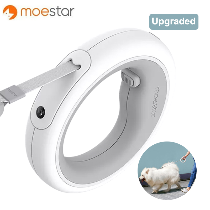 Original MOESTAR UFO Retractable Pet Leash 2 Plus Dog Traction Rope Flexible Ring Shape 3.0m with Rechargeable LED Light