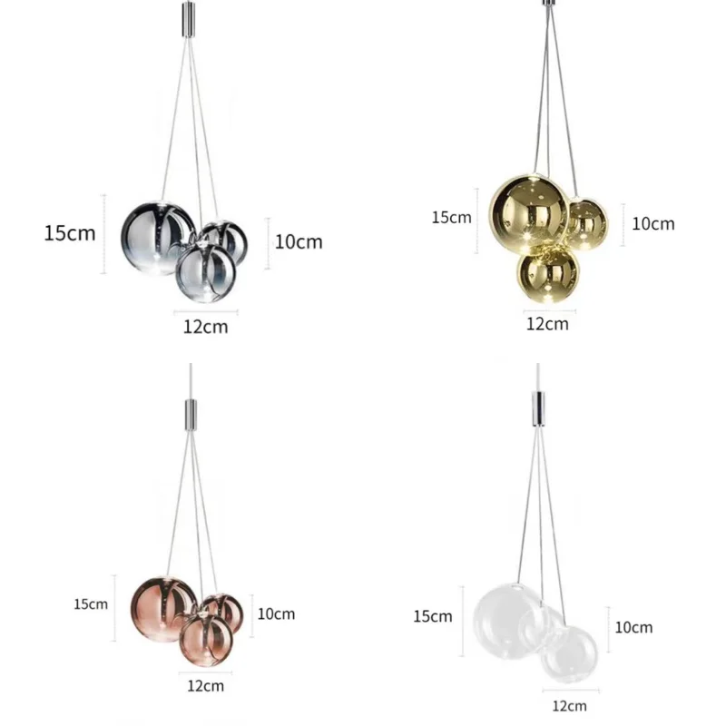Moderne Minimalistische Slaapkamer Restaurant Hanglamp Trap Bubble Ball Hotel Lobby Teller Decoratieve Glazen Verlichting