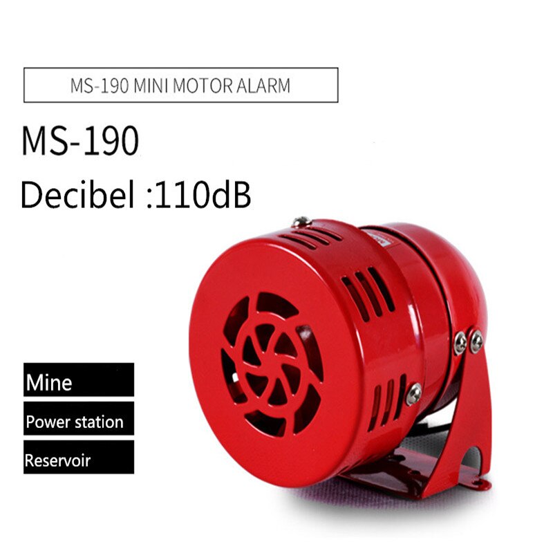 12V 24V 220V 3&quot; Automotive Air Raid Siren Horn Car Truck Motor Driven Alarm Red 110db motor siren