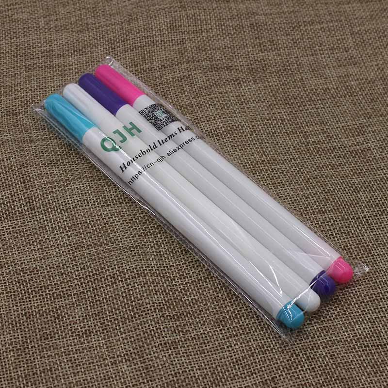 4 pçs marcadores de ponto solúvel ponto cruz água canetas apagáveis ilhó tinta tecido marcação canetas diy bordado ferramentas costura: CÉU AZUL