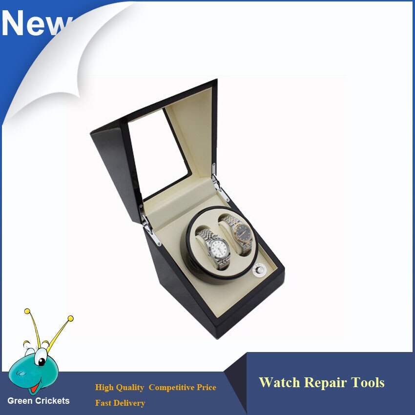 Hoogglans 2 + 0 Ultra stille motor Houten automatische Horloge Winder, mechanische horloges opslag winder doos