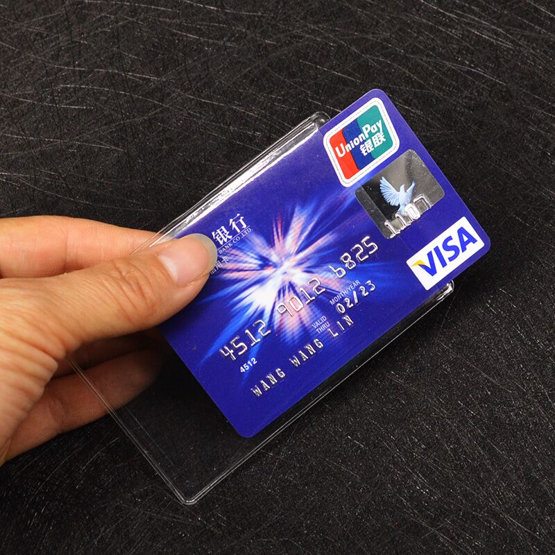 Vandtæt gennemsigtigt pvc kortdæksel silikone plastik kortholder etui til at beskytte kreditkort porte carte bank id kort ærme