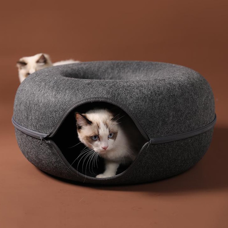 Husdjur huskatt säng tunnel interaktiv lek inomhus kattunge hundträning leksak katter munkar huskorg bo husdjurstillbehör tillbehör