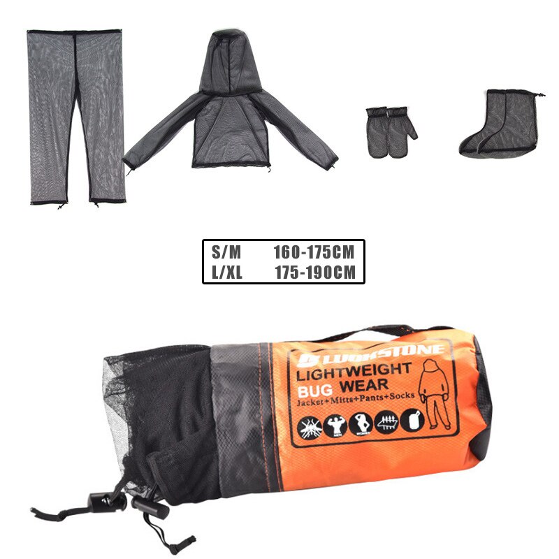 Men Quick-drying Breathable Mesh Net Insect Suit Anti Partial Suit Mosquito Clothes Partial And One Suit Outdoor Fishing Camping