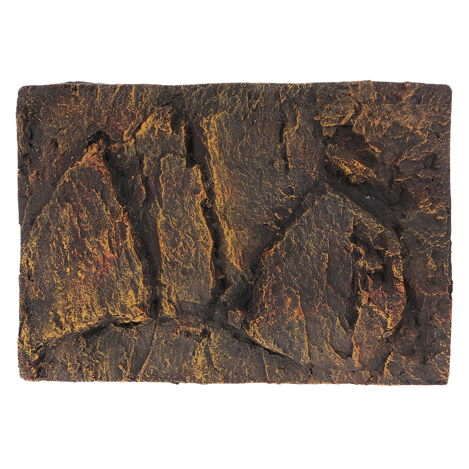 1pc Reptile Tank Background Board Lifelike 3D PU Reptile Tank Background Board Turtle Tank Background Decoration 45X30X3.5CM: PU623