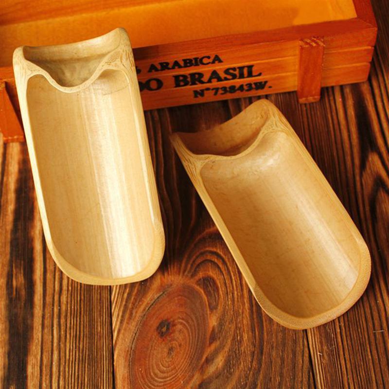 Mini pelle à thé en bambou naturel, 1 pièce, léger, Style Oriental, pour bonbons, café, grains, farine de thé