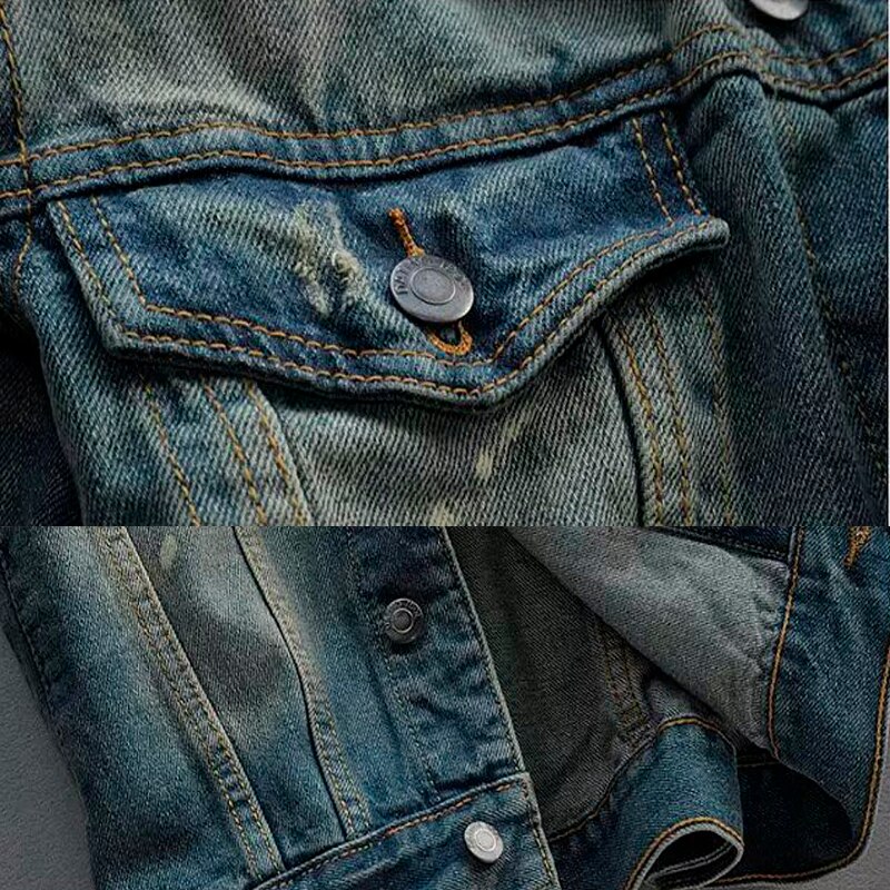 Denim Bomberjack Mannelijke Solid Slim Casual Mannen Katoen Dunne Korte Turn-Down Kraag Kleding