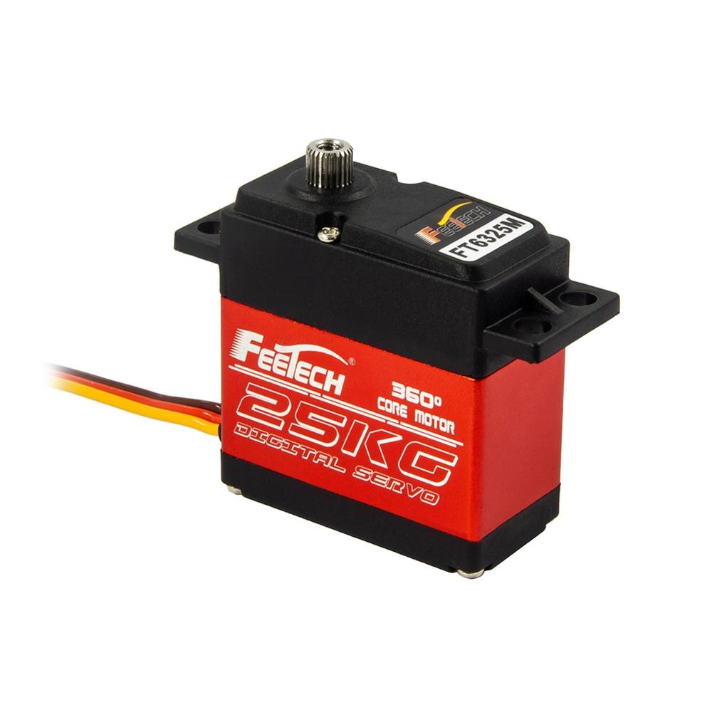 Feetech 7.4V 25Kg. Cm Grote Koppel Servo,360 Graden Digitale Coreless Servo Met 25T Servo Arm Voor Smart Auto Robot Robotic Diy