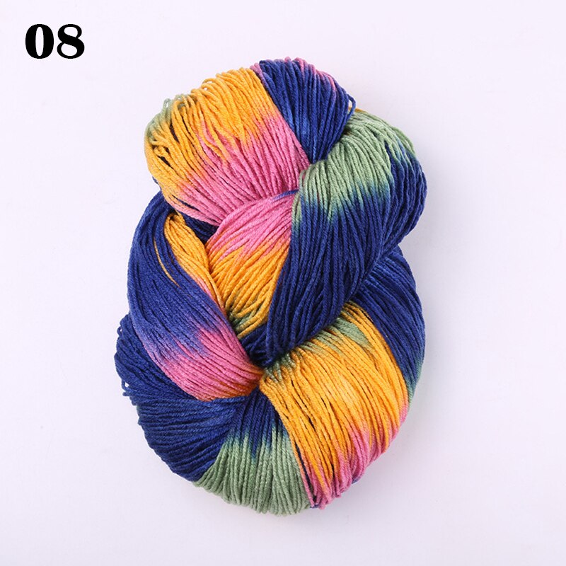 50g 110 Meter Dyed Flashy Chunky Crochet Yarn Colorful Milk Cotton Yarn Baby Sweaters Knitting Mohair Wool Yarn Crochet Needle: A-8