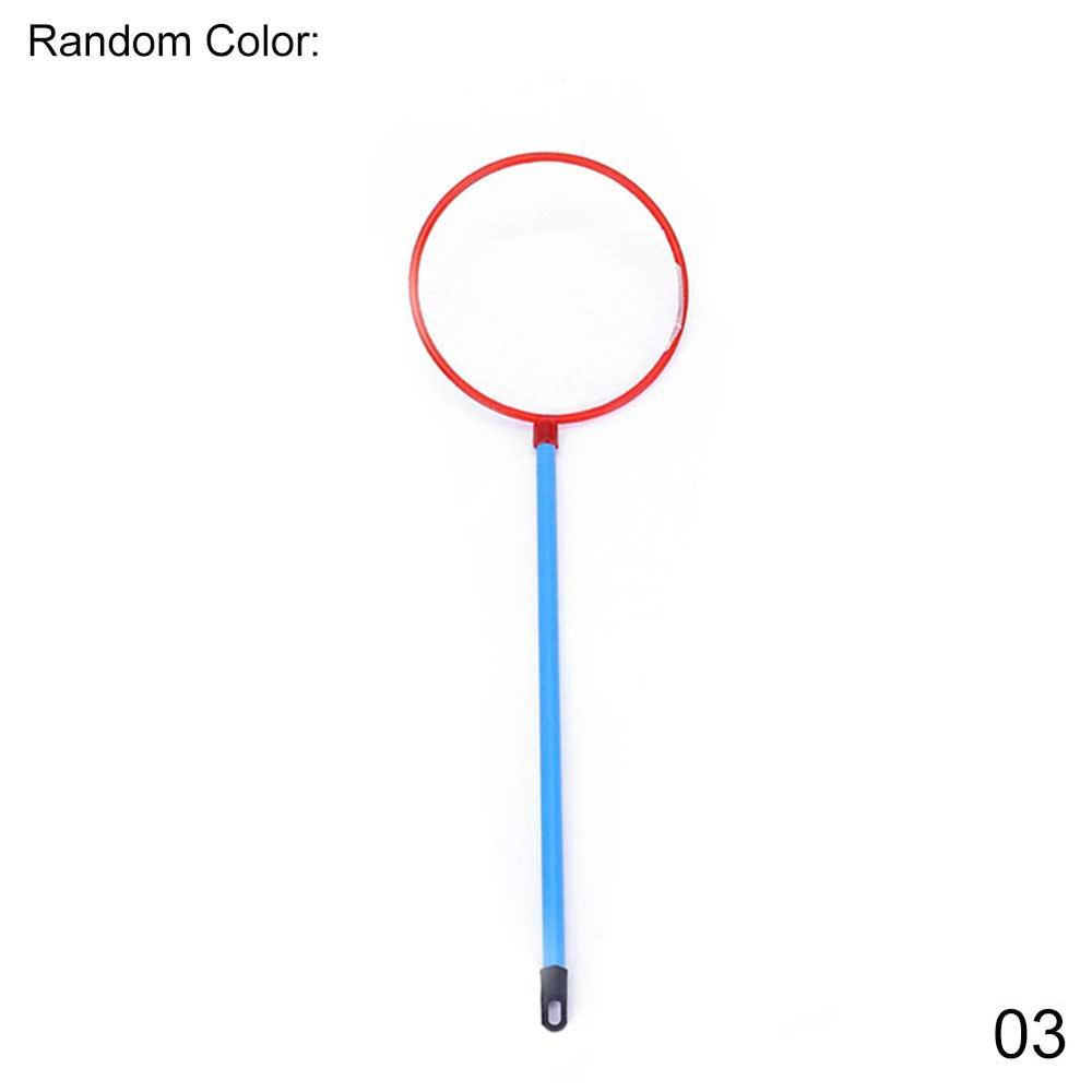 2Pcs Mini Fish Net Aquarium Fish Catch Tool Handle Fishing Net Aquarium Fish Tank Cleaner Too Accessories Round Random Color: L