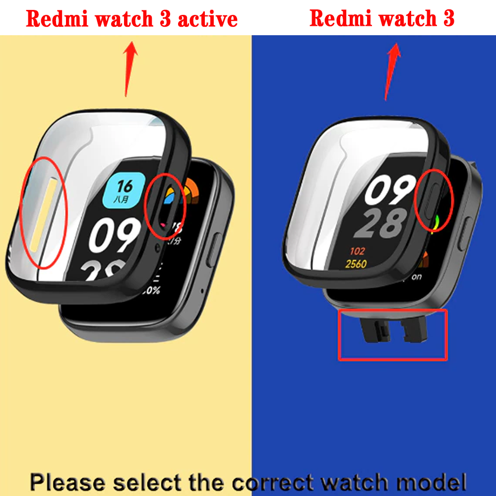 Silicone WatchBand Strap TPU Case Cover for Xiaomi Redmi Watch 3 Active Watch Strap Bracelet for Redmi Watch 3 sports Strap
